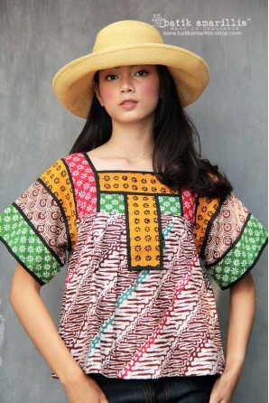 batik amarillis frida blouse 3