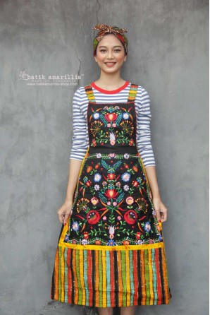 batik amarillis's project A overall wrap dress-PO