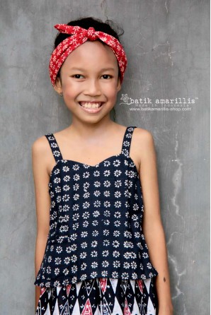 batik amarillis's miss popon camisole for kid