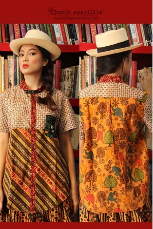 batik amarillis's uno top