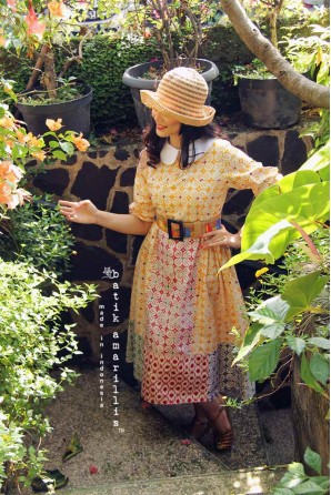batik amarillis gardenia dress-PO
