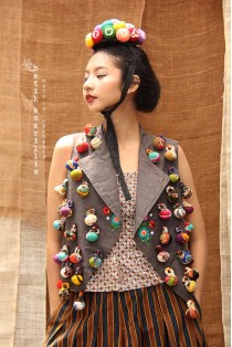 batik amarillis's remy vest-PO