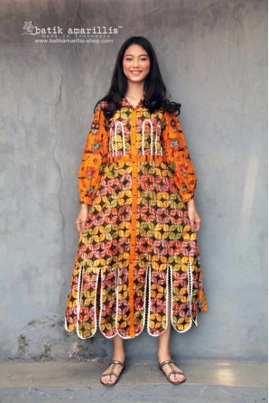 batik amarillis nine (9) dress