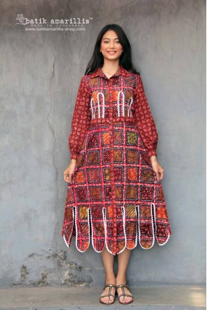 batik amarillis nine (9) dress