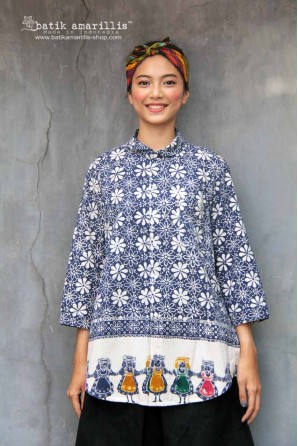 batik amarillis's uno top-PO