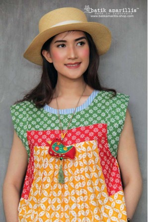 batik amarillis frida blouse