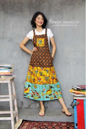 batik amarillis's project A overall wrap dress