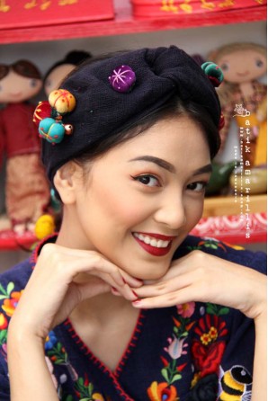 batik amarillis's princess charming hair band