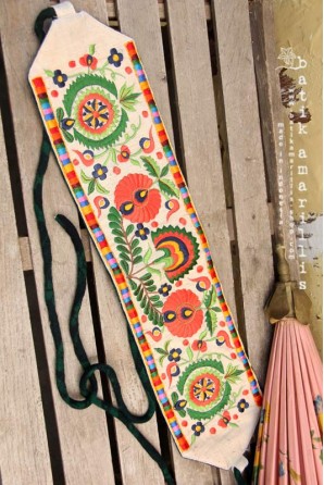 batik amarillis's primavera obi belt