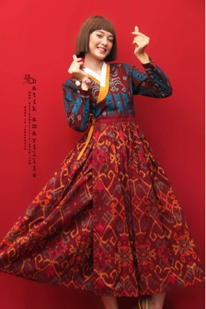 batik amarillis's areum dress