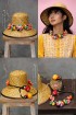 batik amarillis's blossom hat