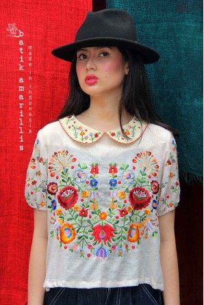 batik amarillis's petit bon bon blouse-PO