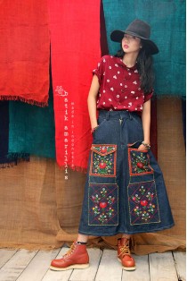batik amarillis's ride on time skirt-PO