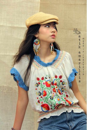 batik amarillis's hajnalka blouse-PO