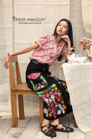 batik amarillis's ride on time skirt-PO