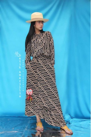 batik amarillis's edge skirt-PO