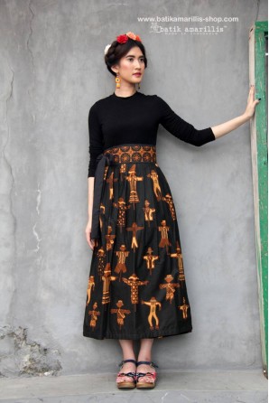 batik amarillis's primavera wrap skirt