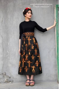 batik amarillis's primavera wrap skirt-PO