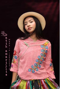 batik amarillis's joyluck blouse-PO