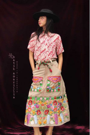 batik amarillis's ride on time skirt-PO