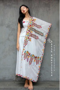 batik amarillis's primavera embroidery shawl-PO