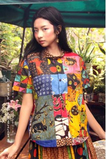 batik amarillis's uno top