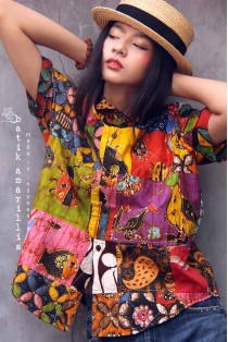 batik amarillis's uno top