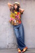 batik amarillis's uno top