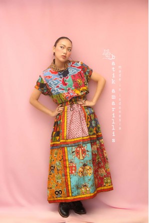 batik amarillis's birthday 8 skirt