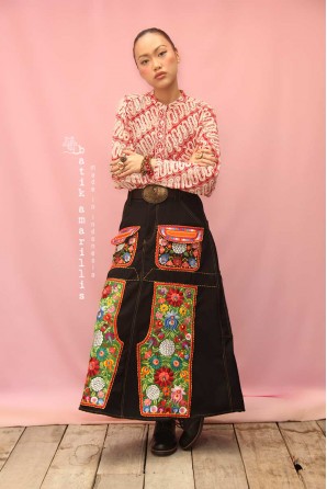batik amarillis's ride on time skirt-PO