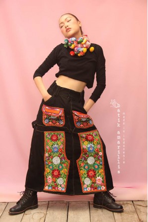 batik amarillis's ride on time skirt-PO