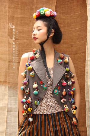 batik amarillis's remy vest-PO