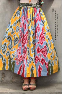 batik amarillis rainbow crackers skirt