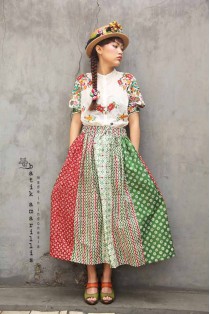 batik amarillis's rainbow crackers skirt