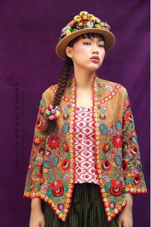 batik amarillis's miss popon kebaya cardigan-PO