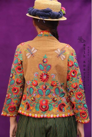 batik amarillis's miss popon kebaya cardigan-PO