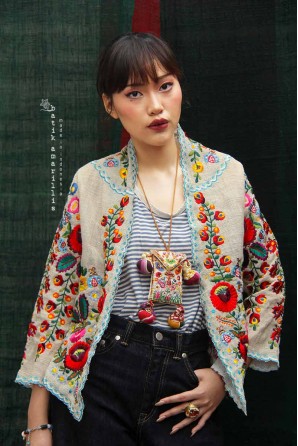 batik amarillis's miss popon kebaya cardigan-PO