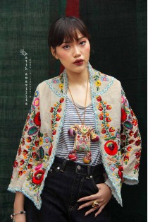 batik amarillis's miss popon kebaya cardigan-PO