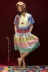 batik amarillis rainbow cake skirt