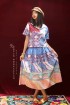 batik amarillis rainbow cake skirt