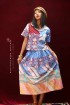 batik amarillis rainbow cake skirt