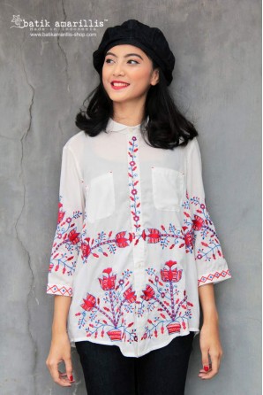 batik amarillis's uno top-PO